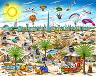 Fazzino Art Fazzino Art A View From The Dubai Desert (DX)